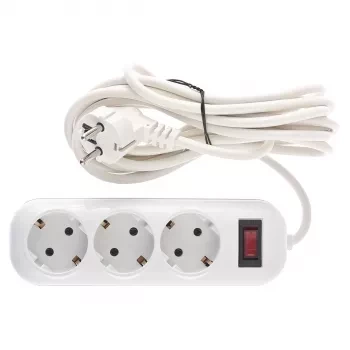 Удлинитель бытовой серия EF, с заземлением и выключателем, 3м, 3 розетки, 10A Stern 95771 купить в Муравленко