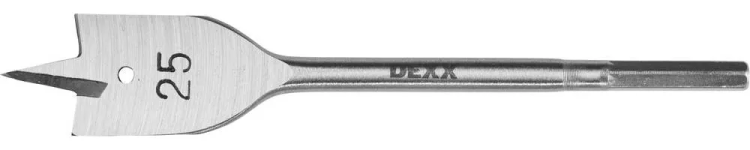 Сверло по дереву перовое, шестигранный хвостовик, DEXX 2945-25, d=25мм 2945-25 купить в Муравленко
