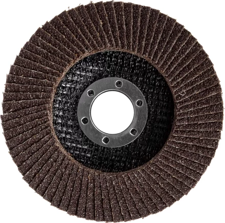 Круг шлифовальный ЗУБР &quot;ЭКСПЕРТ&quot; лепестковый торцевой, тип КЛТ 1, зерно-электрокорунд нормальный, P60, 115х22,2мм 36590-115-60 купить в Муравленко