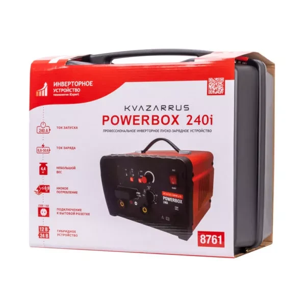 Инверторное пуско-зарядное устройство KVAZARRUS PowerBox 240i, таймер, пластиковый кейс купить в Муравленко