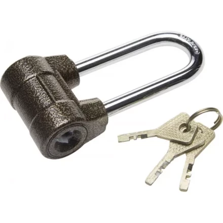 Замок навесной ЗУБР &quot;МАСТЕР&quot; облегченный, дисковый механизм секрета, ключ 7 PIN, удлиненная дужка d-10мм, 60мм 3720-4-01_z01 купить в Муравленко