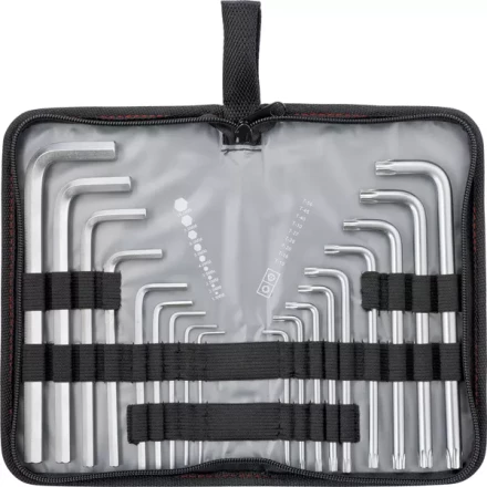 Набор ключей шестигранных имбусовых HEX-TORX,  18 шт: HEX 1,5–10 мм, T10-T50, CrV, удлиненные, сатин  MATRIX 12315 купить в Муравленко