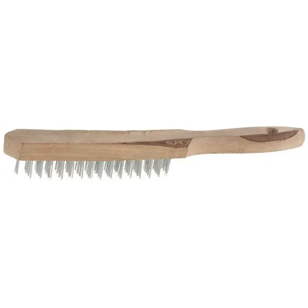 Щетка ТЕВТОН стальная с деревянной рукояткой, 3 ряда 3503-3 купить в Муравленко