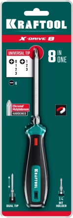 Отвертка универсальная с переставным двухсторонним стержнем 26168 купить в Муравленко