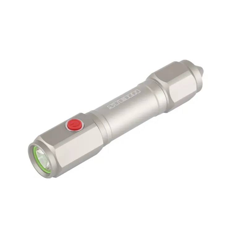 Фонарь автомобильный спасатель 1W Led встроеное лезвие молоток 3 режима 100-50-строб 3хААА Stern 90524 купить в Муравленко
