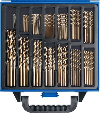 ЗУБР Кобальт, 99 шт, (1-10 мм), сталь Р6М5К5, класс А, мет.бокс, набор сверл по металлу, Профессионал (29626-H99) купить в Муравленко