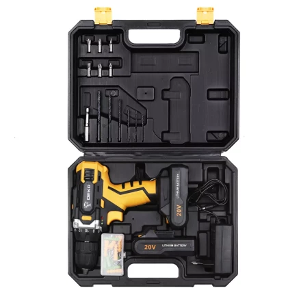 Дрель аккумуляторная DKCD20FU-Li DEKO + набор 63 инструмента, 063-4103 купить в Муравленко