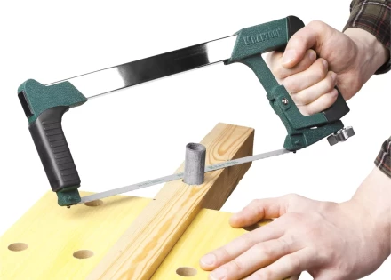 Ножовка по металлу KRAFTOOL &quot;PRO-Kraft&quot;, 185 кг рычажное натяжение,обрезиненные рукоятки, биметаллическое полотно, 300 мм 15801_z01 купить в Муравленко