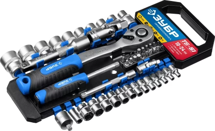 ЗУБР ТБ-51, 51 предм., (1/2), набор торцовых головок, Профессионал (27647-H50) купить в Муравленко