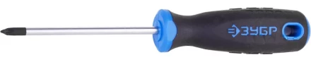 Отвертка ЗУБР &quot;ПРОФИ&quot; хромованадиевая сталь, двухкомпонентная рукоятка, магнит наконечник, PH1x100мм 25232-1-100_z01 купить в Муравленко