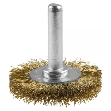 ЗУБР &quot;ЭКСПЕРТ&quot;. Щетка дисковая для дрели, двухрядная, витая латунированная стальная проволока 0,3мм, 75мм 3520-075-2_z01 купить в Муравленко
