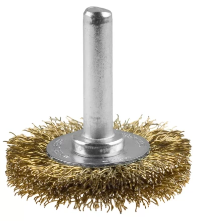 ЗУБР &quot;ЭКСПЕРТ&quot;. Щетка дисковая для дрели, двухрядная, витая латунированная стальная проволока 0,3мм, 75мм 3520-075-2_z01 купить в Муравленко