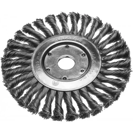 ЗУБР &quot;ПРОФЕССИОНАЛ&quot;. Щетка дисковая для УШМ, плетеные пучки стальной проволоки 0,5мм, 175х22мм 35190-175_z02 купить в Муравленко