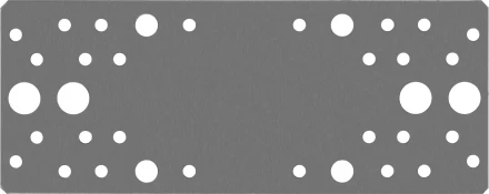 ЗУБР КП-2.0, 200 x 80 x 2 мм, цинк, крепежная пластина (310236-200-80) купить в Муравленко