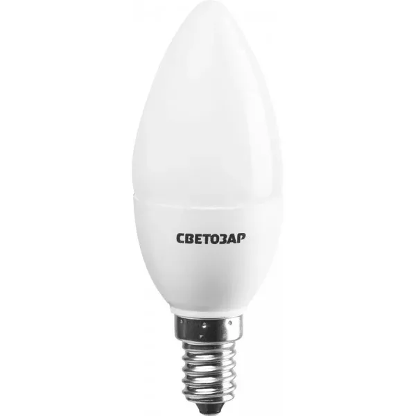 Лампа СВЕТОЗАР светодиодная "LED technology", цоколь Е14(миньон), яркий белый свет (4000К), 220В, 3Вт (25), свеча 44503-25_z01 купить в Муравленко