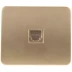 Розетка СВЕТОЗАР &quot;ГАММА&quot; телефонная, одинарная, без вставки и рамки, цвет золотой металлик SV-54117-GM купить в Муравленко