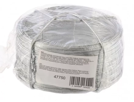 Проволока стальная оцинкованная 0,5 мм длина 200м Сибртех 47750 купить в Муравленко