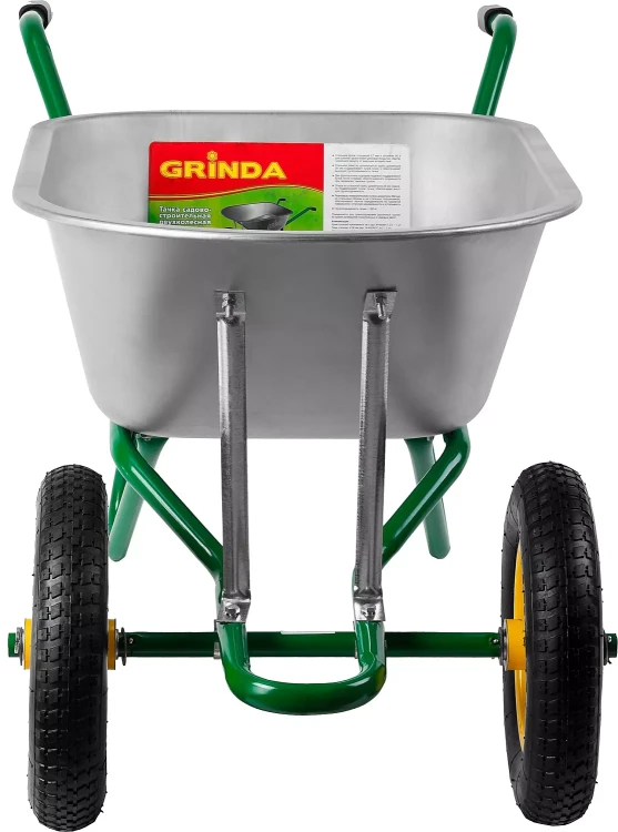 Тачка GRINDA садово-строительная двухколесная, 90 л, грузоподъемность 180 кг 422397_z01 купить в Муравленко
