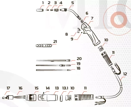 Гусак к горелке MIG 26KD MF0181 Ref Aurora купить в Муравленко