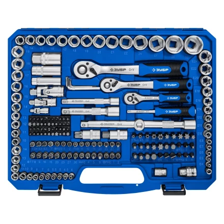 ЗУБР А-216, 216 предм., (1/2+ 3/8+ 1/4), универсальный набор инструмента, Профессионал (27674-H216) купить в Муравленко