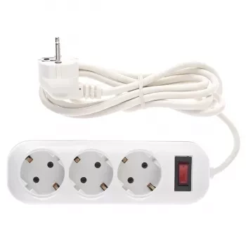 Удлинитель бытовой серия EF, с заземлением и выключателем, 5м, 3 роз., 10A Stern 95773 купить в Муравленко