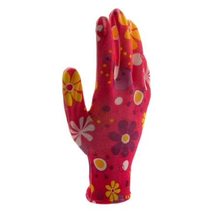 Перчатки садовые из полиэстера с нитрильным обливом, цветы, М Palisad 67857 купить в Муравленко