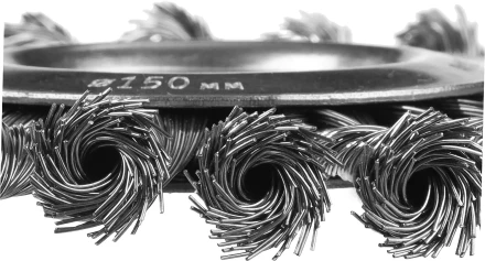 ЗУБР &quot;ПРОФЕССИОНАЛ&quot;. Щетка дисковая для УШМ, плетеные пучки стальной проволоки 0,5мм, 150х22мм 35190-150_z02 купить в Муравленко