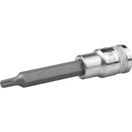 Торцовая бита-головка KRAFTOOL &quot;INDUSTRIE QUALITAT&quot;, удлиненная, материал S2, TORX, сатинированная, 1/2&quot;, Т30 27906-30_z01 купить в Муравленко