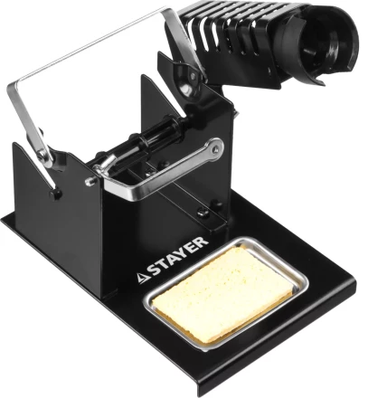 Подставка для паяльников STAYER &quot;MASTER&quot;, штампованная, с держателем для катушек с припоем 55321 купить в Муравленко