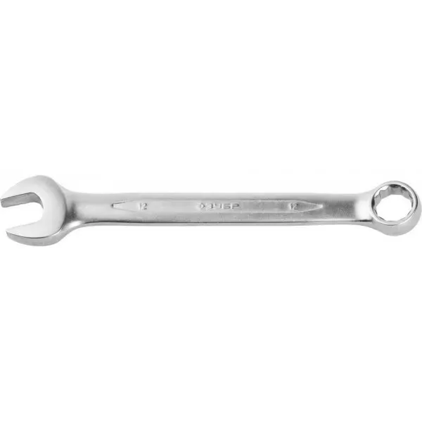 Ключ ЗУБР "ПРОФИ" гаечный комбинированный, Cr-V сталь, хромированный, 12мм 27022-12 купить в Муравленко