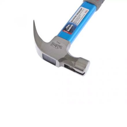 Молоток-гвоздодер 370г боек с магнитом фибергласовая обрезиненная рукоятка алюминиевая защита БАРС 10448 купить в Муравленко