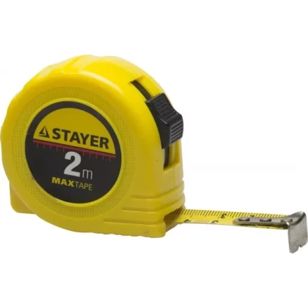 Рулетка STAYER &quot;МASTER&quot; &quot;MaxTape&quot;, пластиковый корпус, 2м/16мм 34014-02-16 купить в Муравленко