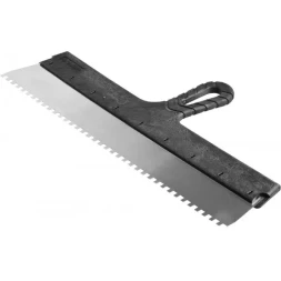 Шпатель ЗУБР "МАСТЕР" ФАСАДНЫЙ, нержавеющее полотно, 450мм, зуб 6х6мм 10078-45-06