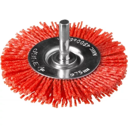 ЗУБР &quot;ПРОФЕССИОНАЛ&quot;. Щетка дисковая для дрели, нейлоновая проволока с абразивным покрытием, 75мм 35161-075_z02 купить в Муравленко