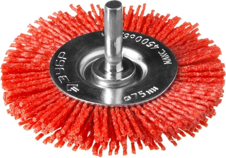 ЗУБР &quot;ПРОФЕССИОНАЛ&quot;. Щетка дисковая для дрели, нейлоновая проволока с абразивным покрытием, 75мм 35161-075_z02 купить в Муравленко