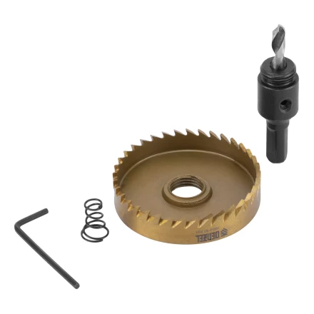 Коронка по металлу HSS, 63 мм, нитридтитановое покрытие Denzel 724120 купить в Муравленко