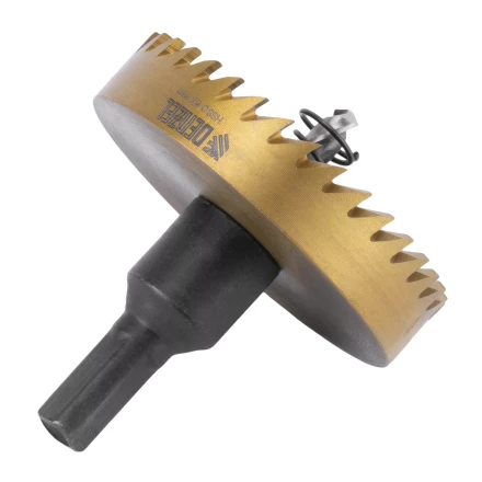 Коронка по металлу HSS, 63 мм, нитридтитановое покрытие Denzel 724120 купить в Муравленко