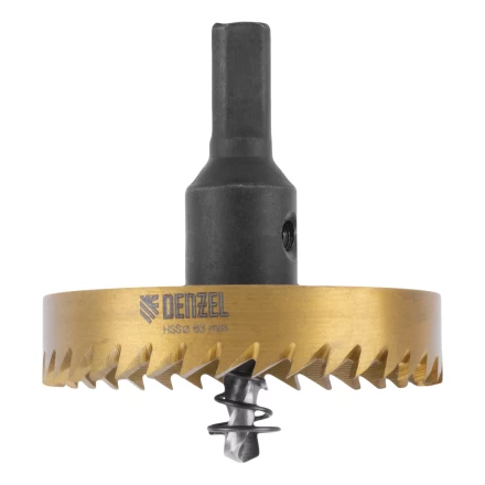 Коронка по металлу HSS, 63 мм, нитридтитановое покрытие Denzel 724120 купить в Муравленко