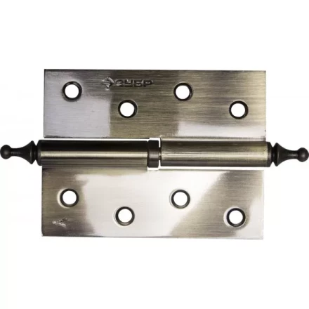 Петля дверная разъемная ЗУБР &quot;ЭКСПЕРТ&quot;, 1 подшипник, цвет ст. латунь (AB), левая, с крепежом, 100х75х2,5мм,2шт 37605-100-5L купить в Муравленко