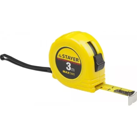 Рулетка STAYER &quot;МASTER&quot; &quot;MaxTape&quot;, пластиковый корпус, 3м/16мм 34014-03-16 купить в Муравленко