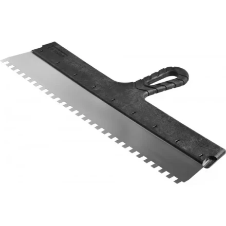 Шпатель ЗУБР &quot;МАСТЕР&quot; ФАСАДНЫЙ, нержавеющее полотно, 450мм, зуб 8х8мм 10078-45-08 купить в Муравленко