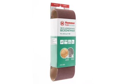 Лента шлиф. бесконечная HAMMER 75х533мм P100 купить в Муравленко
