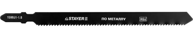 Полотна STAYER "PROFI", T318B, для эл/лобзика, HSS, по металлу (2,5-6мм), EU-хвост., шаг 1,8мм, 110мм, 2шт 159951-1.8_z01 купить в Муравленко