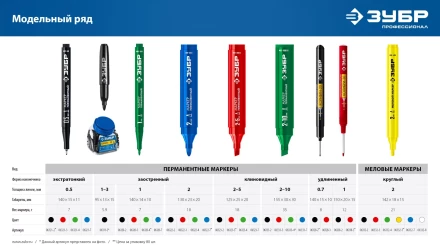 ЗУБР Мини черный, 1-3 мм, 80 шт, перманентный маркер (06331-2) купить в Муравленко