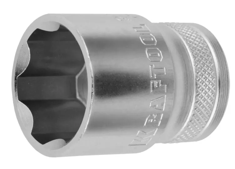 Торцовая головка KRAFTOOL "INDUSTRIE QUALITAT", Cr-V, SUPER-LOCK, хромосатинированная, 1/2", 22 мм 27801-22_z01 купить в Муравленко