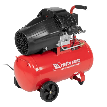 Компрессор воздушный КК-2200/50 2.2 кВт 350 л/мин 50 л прямой привод масляный MTX 58024 купить в Муравленко