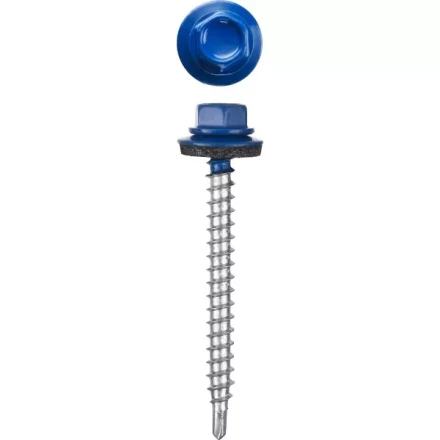 Саморезы СКД кровельные, RAL 5005 синий насыщенный, 29 x 4.8 мм, 400 шт, для деревянной обрешетки, STAYER 30305-48-029-5005 купить в Муравленко