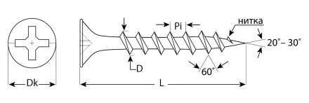 Саморезы СГД гипсокартон-дерево промфасовка серия ПРОФЕССИОНАЛ купить в Муравленко