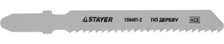 Полотна STAYER "STANDARD", T119B, для эл.лобзиков, HCS, по дереву, фанере, пластмассе, EU хвостовик, 50/2мм, 2шт 159481-2 купить в Муравленко