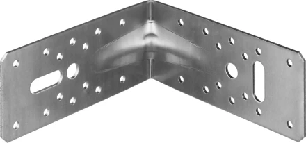 ЗУБР УКУ-2.5, 65 x 145 x 145 x 2.5 мм, цинк, усиленный крепежный уголок (31011-145) купить в Муравленко